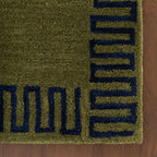 Taya Modern Bordered Rug | Green