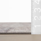 Glacier Abstract Washable Rug | Grey