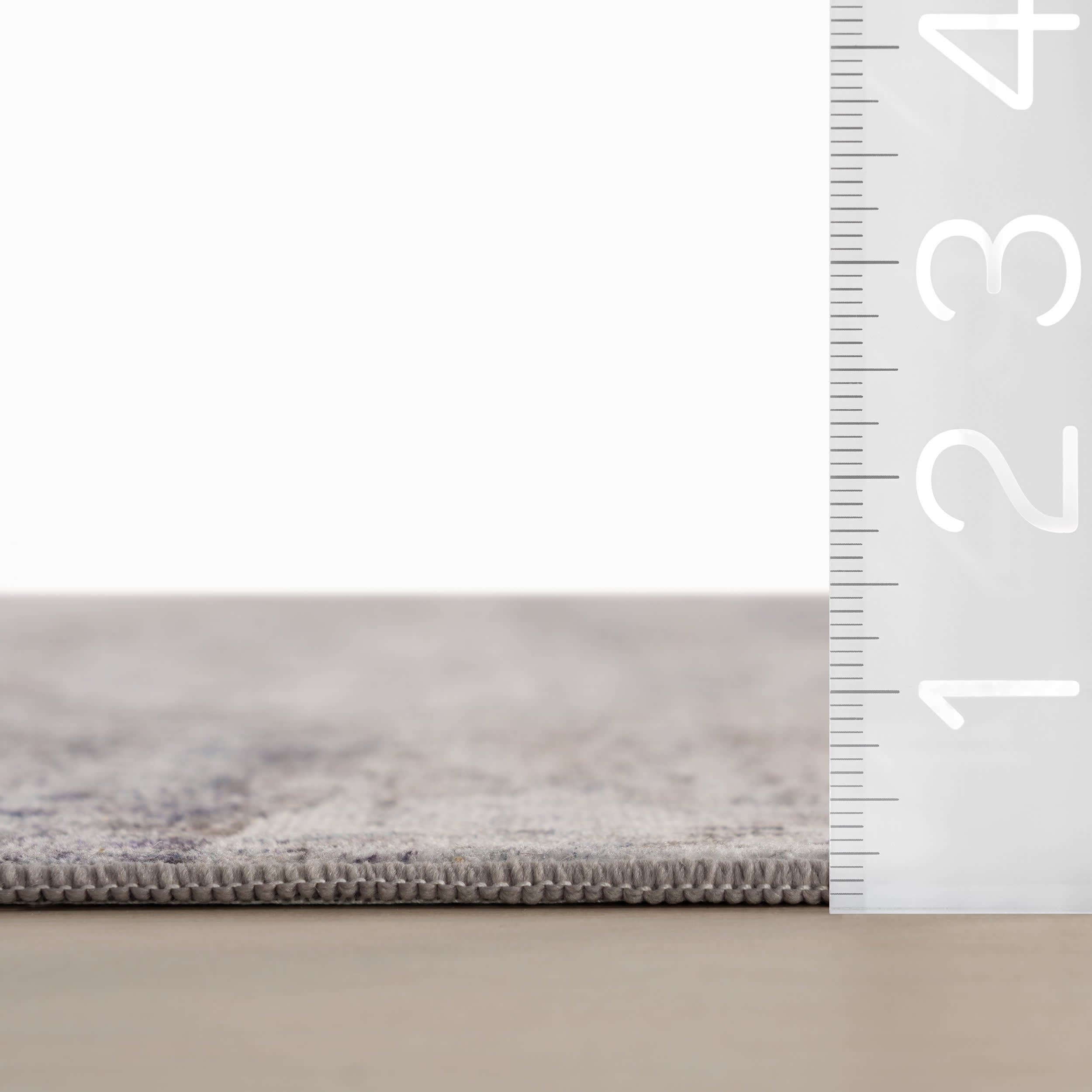 Glacier Abstract Washable Rug | Grey