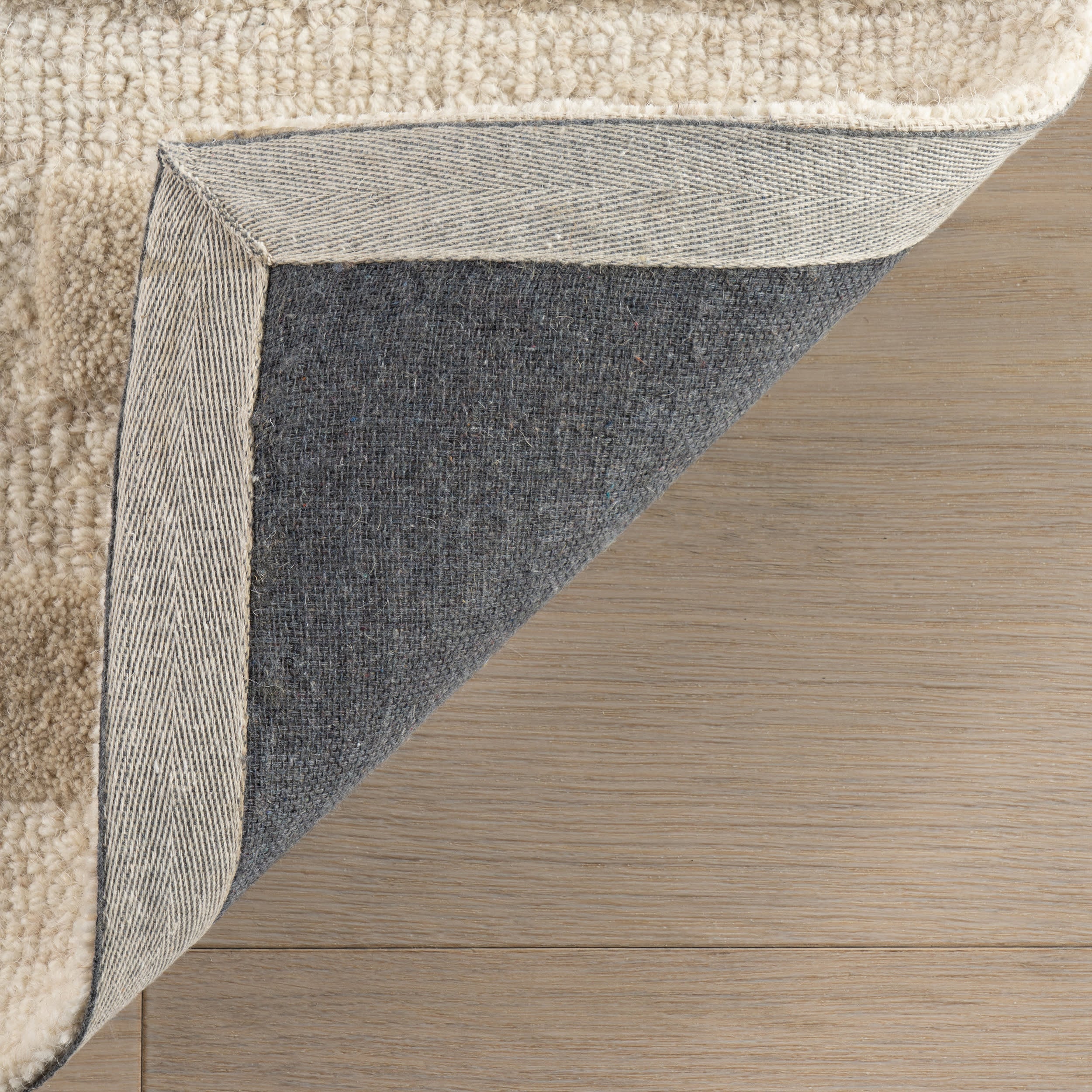 Hazel Bohemian Striped Wool Rug | Ivory