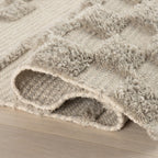 Nubi Bohemian Striped Hand Woven Rug | Grey