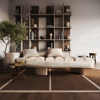 Mira Mid-Century Geometric Rug | Brown