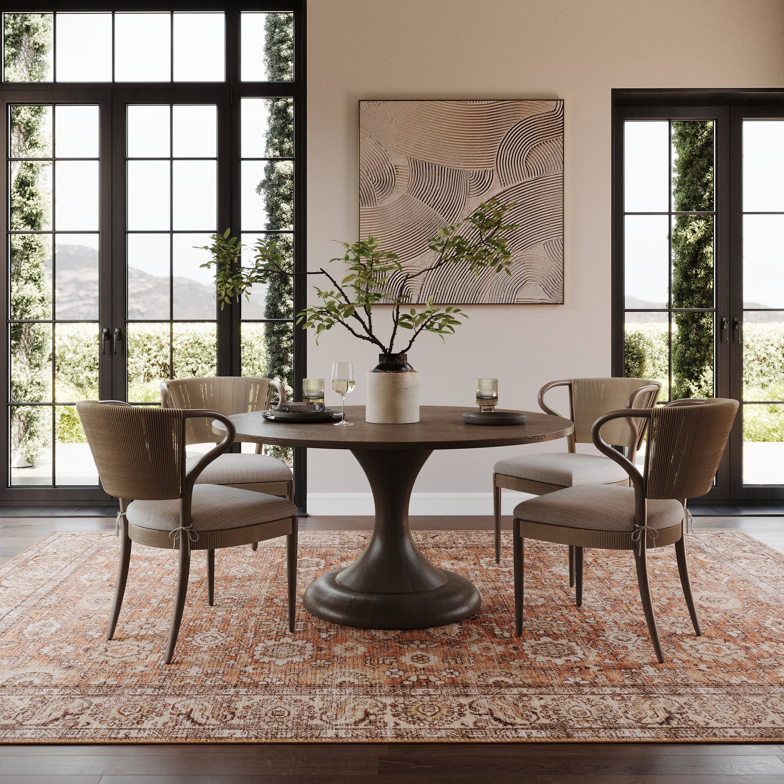 Ariza Hand Tuffted Wool Rug | Orange Image principale du produit