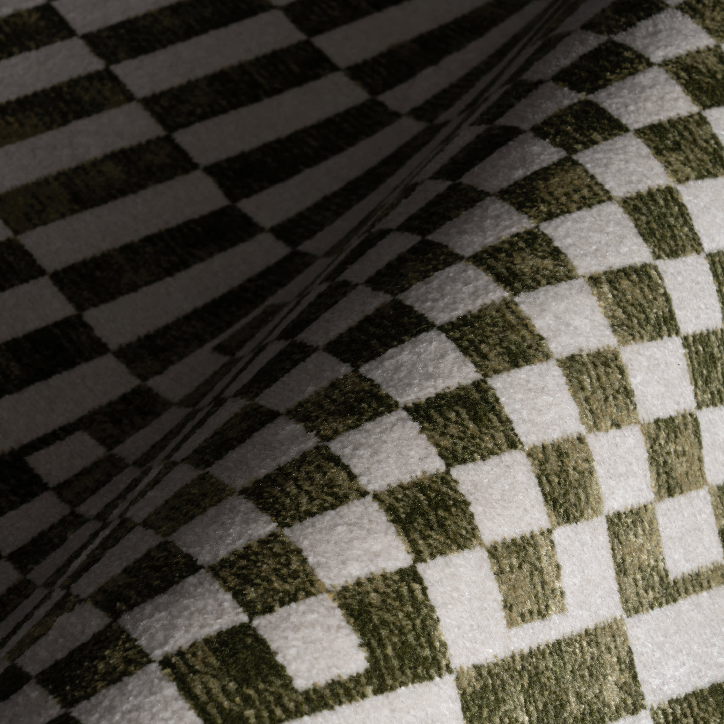 Kallie Washable Tiled Rug | Green