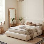 Taya Modern Bordered Rug | Beige