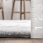 Washable Solid Shag Rug | Light Grey