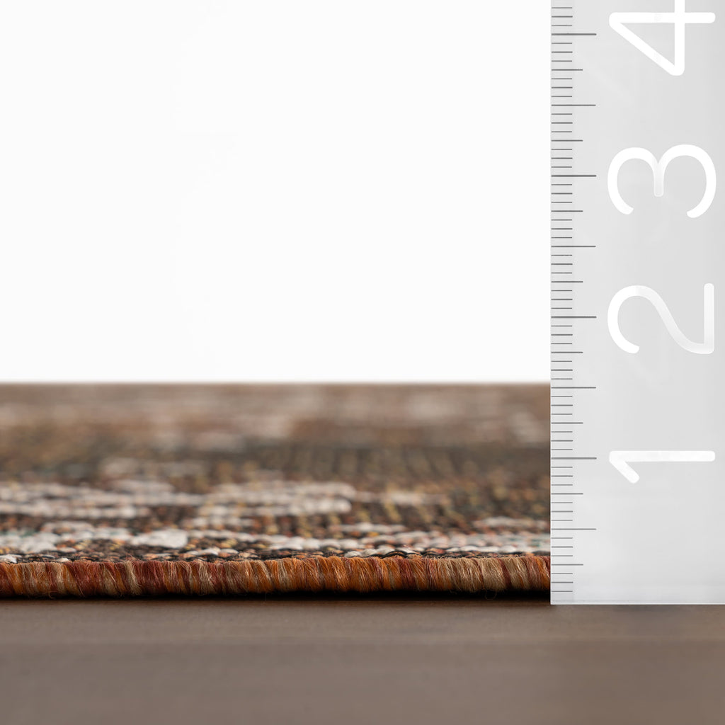 Solia Traditional Medallion Indoor/Outdoor Rug | Brown