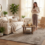Sorvelle Modern Solid Wool Rug | Grey
