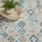Pali Machine Washable Rug | Blue