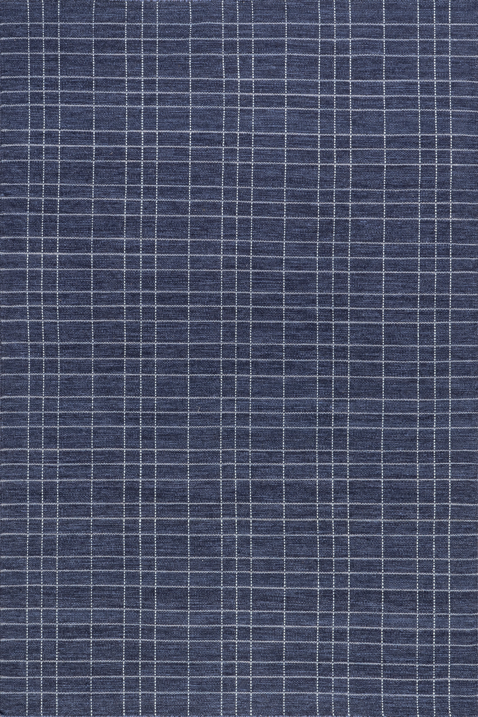 Charlie Plaid Wool Rug | Blue Main image