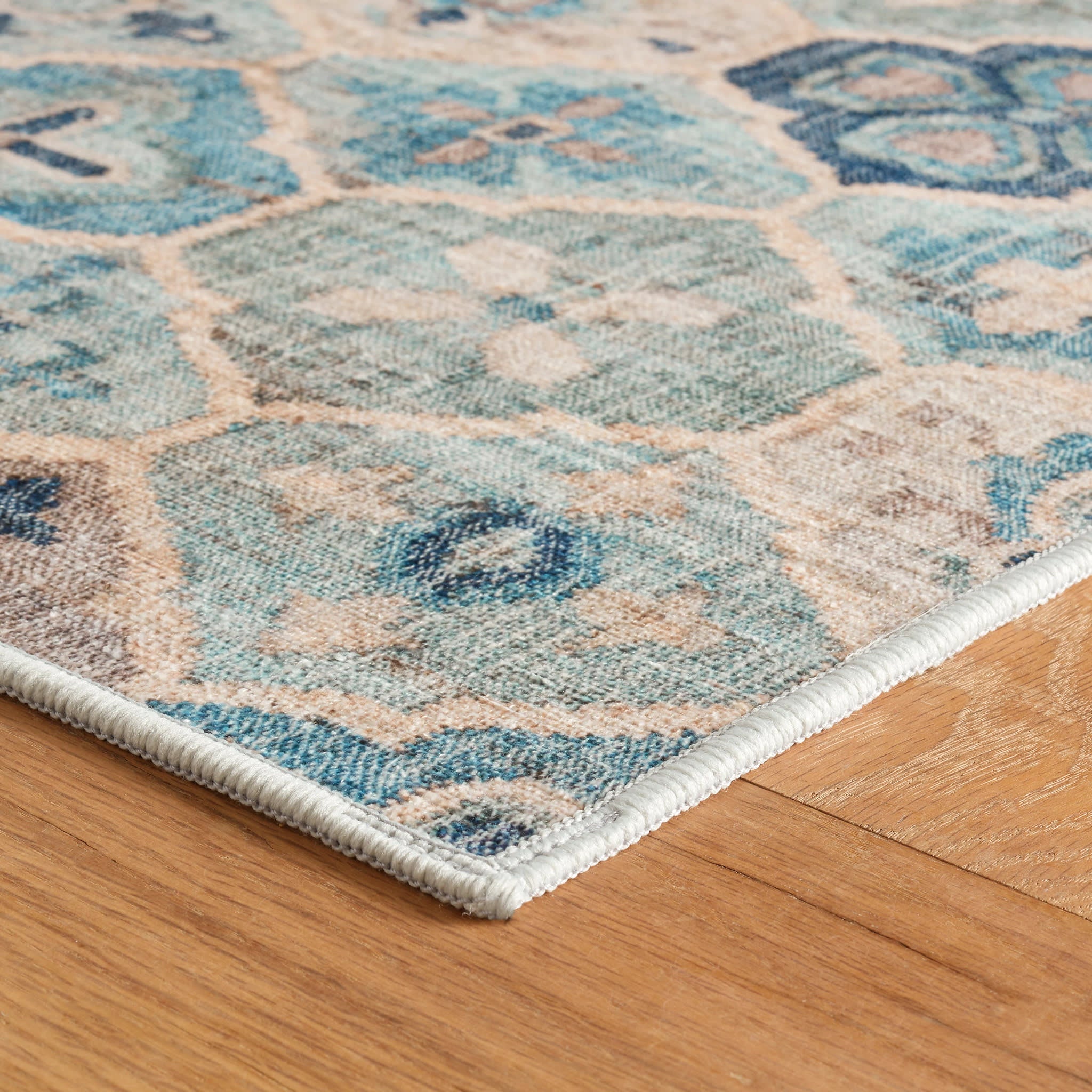 Pali Machine Washable Rug | Blue