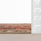 Madel Medallion Washable Rug | Red
