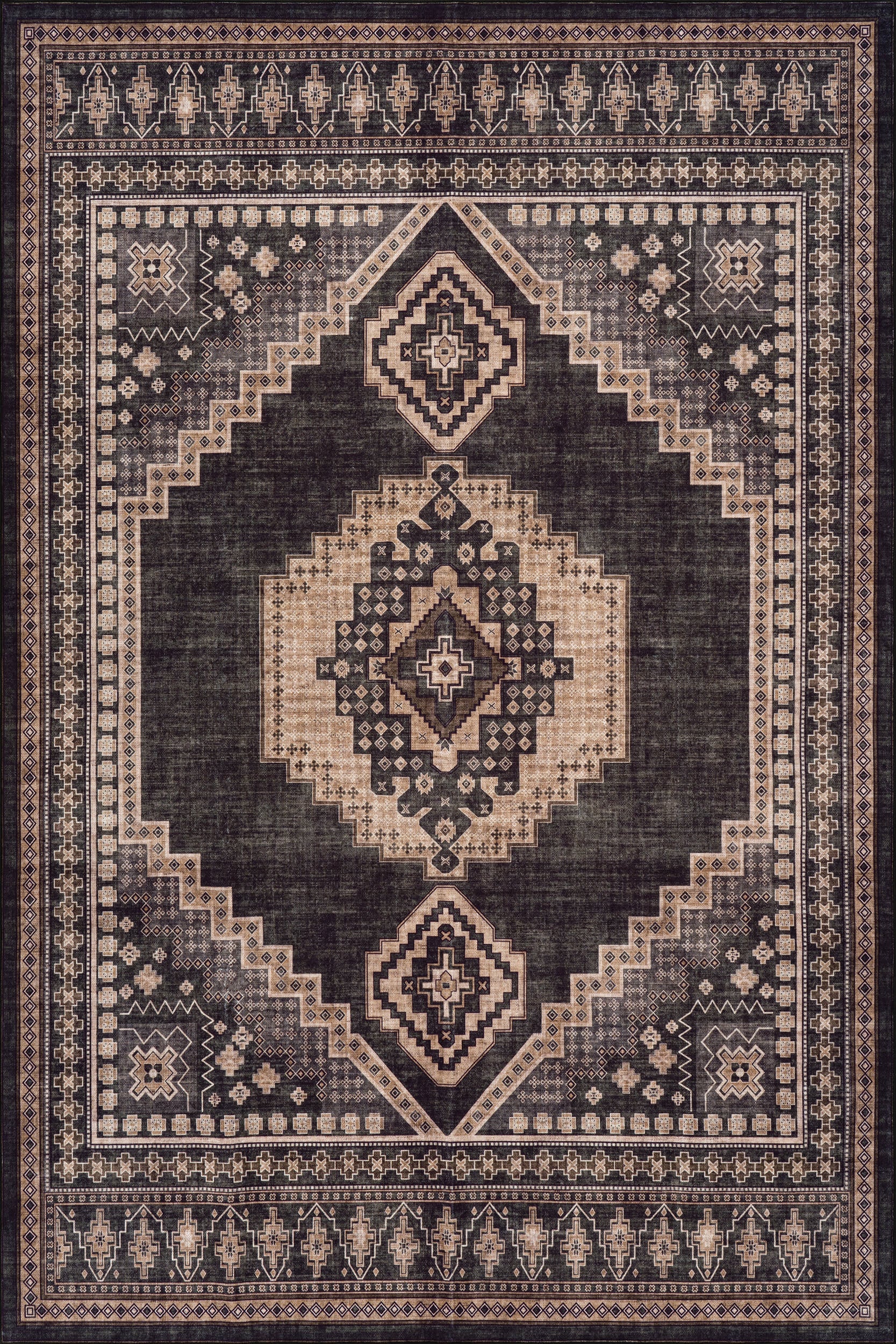 Mev Oriental and Persian Washable Rug | Brown Image secondaire du produit