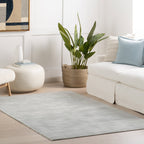Alva Hand Loom Knotted Viscose Rug | Sky