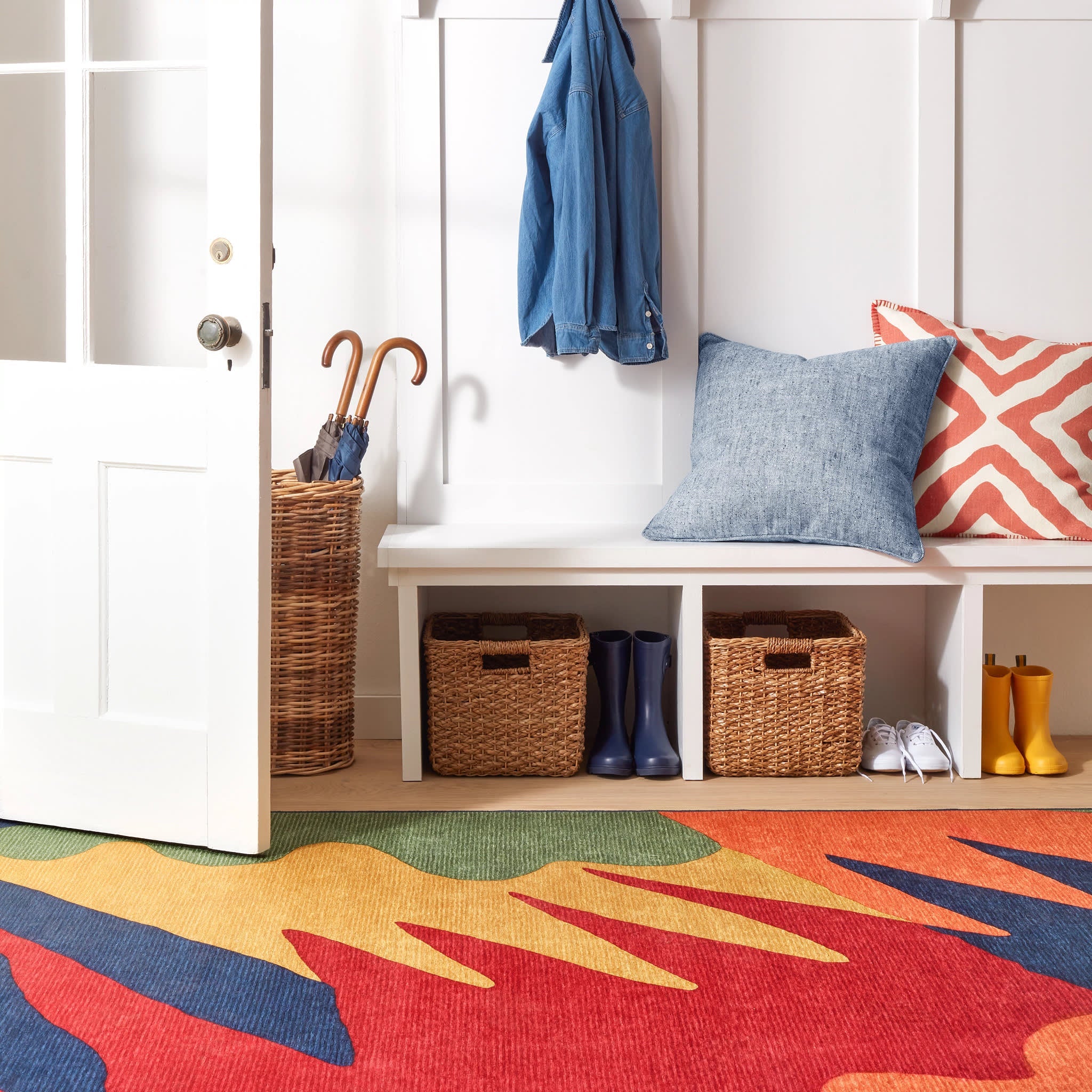 Graphic Machine Washable Rug | Multi