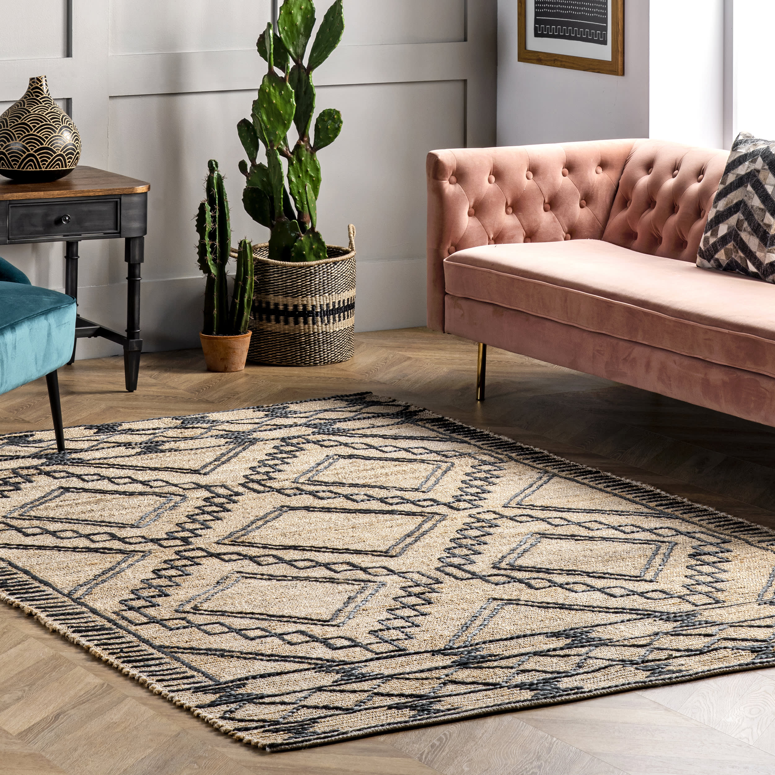 Tribal Trellis Rug | Natural Secondary image