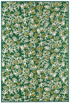Winter Pinecones Machine Washable Rug | Green