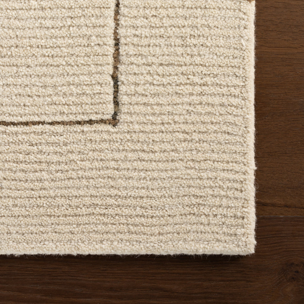 Caligo Mid Century Modern Bordered Rug | Brown