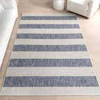 Ariah Wide Stripes Indoor/Outdoor Rug | Blue