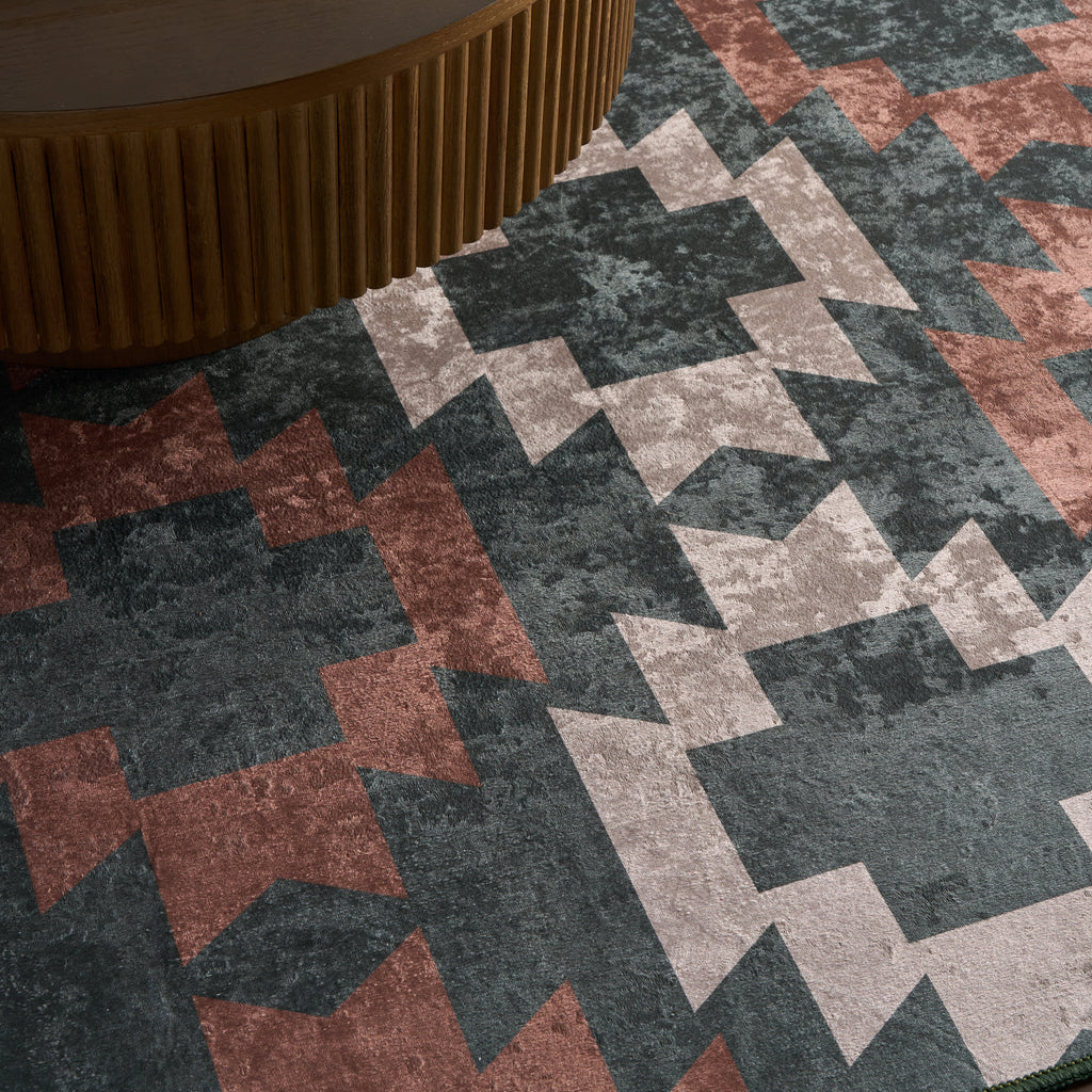 Mesalaya Southwestern Geometric Washable Rug | Multicolor