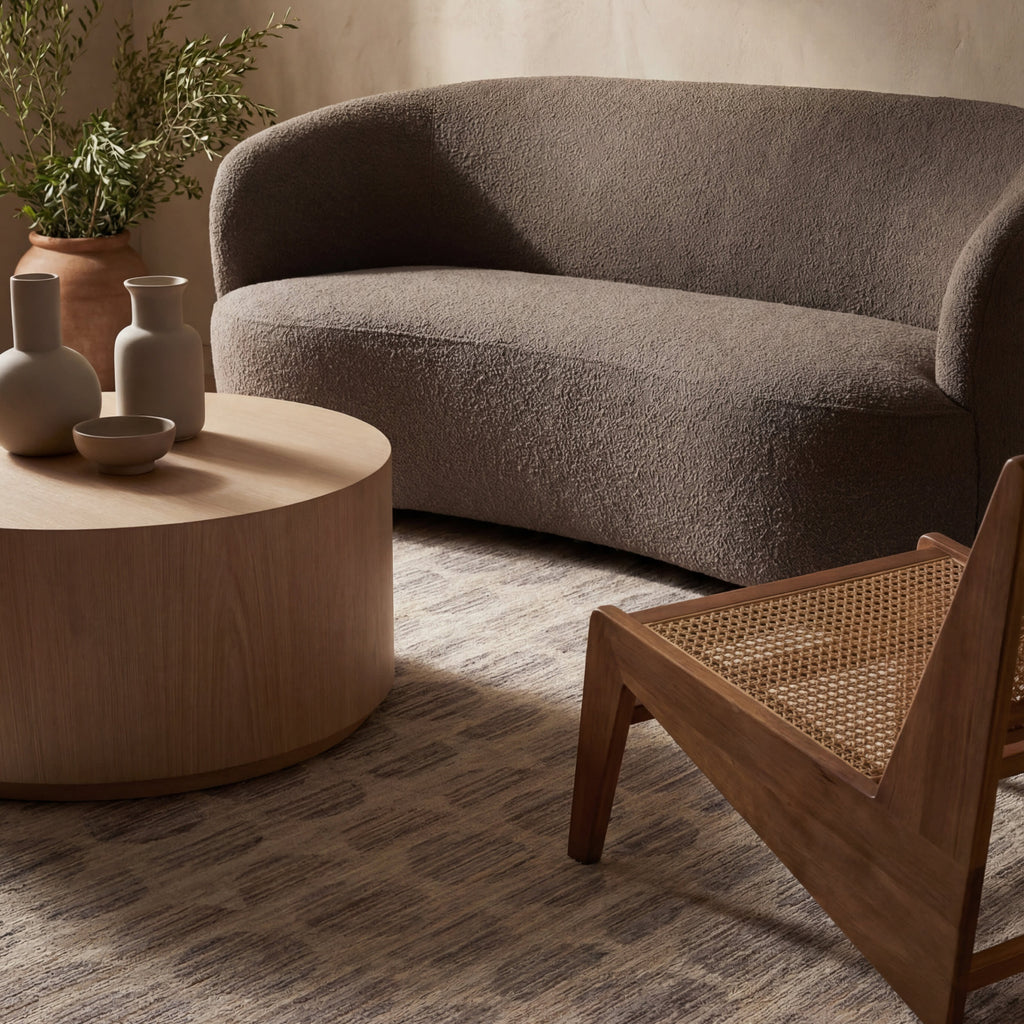 Nouran Modern Geometric Washable Rug | Brown