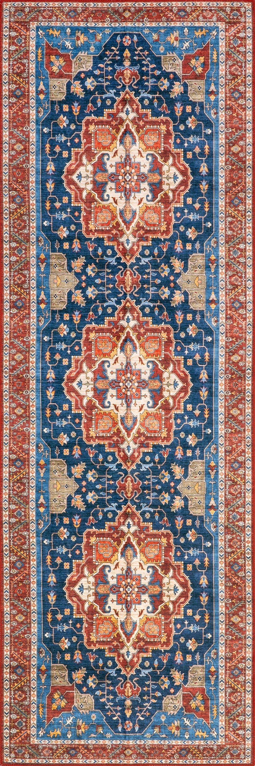 Soraya Spill Proof Washable Rug | Blue Main image