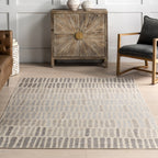 Averie Geometric Indoor/Outdoor Rug | Light Grey
