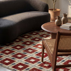 Sorelle Modern Plaid Rug | Red