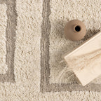 Anita Geometric Wool Washable Rug | Ivory