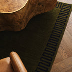 Taya Modern Bordered Rug | Green