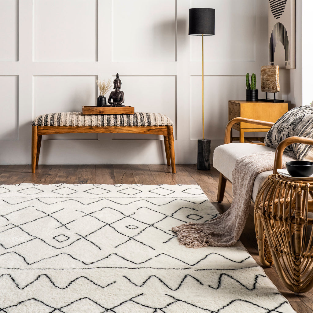 Deanna Washable Shag Rug | Black