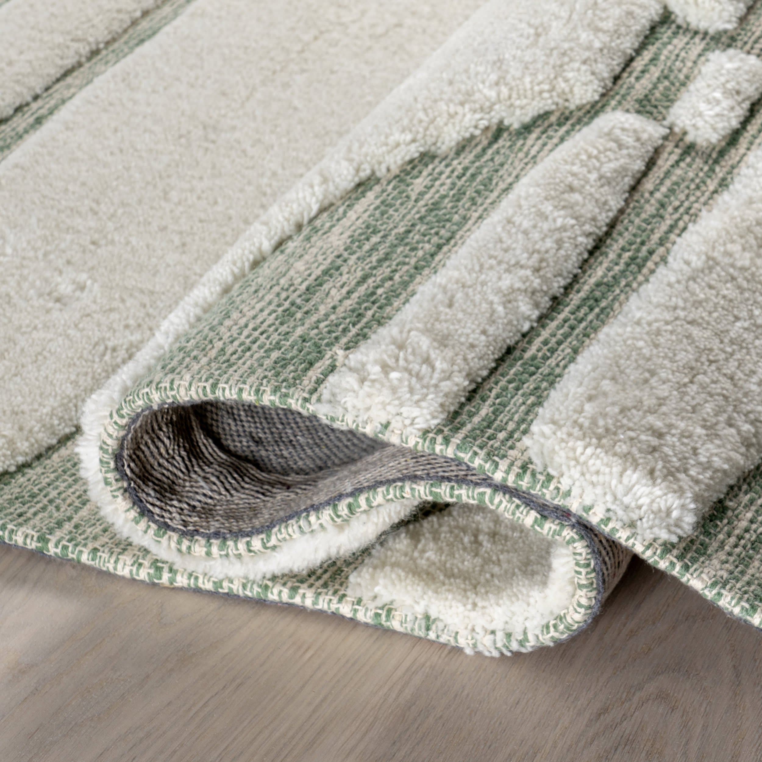 Babai New Zealand Wool Rug | Green