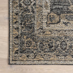 Alivia Medallion Reversible Indoor/Outdoor Rug | Cream & Charcoal
