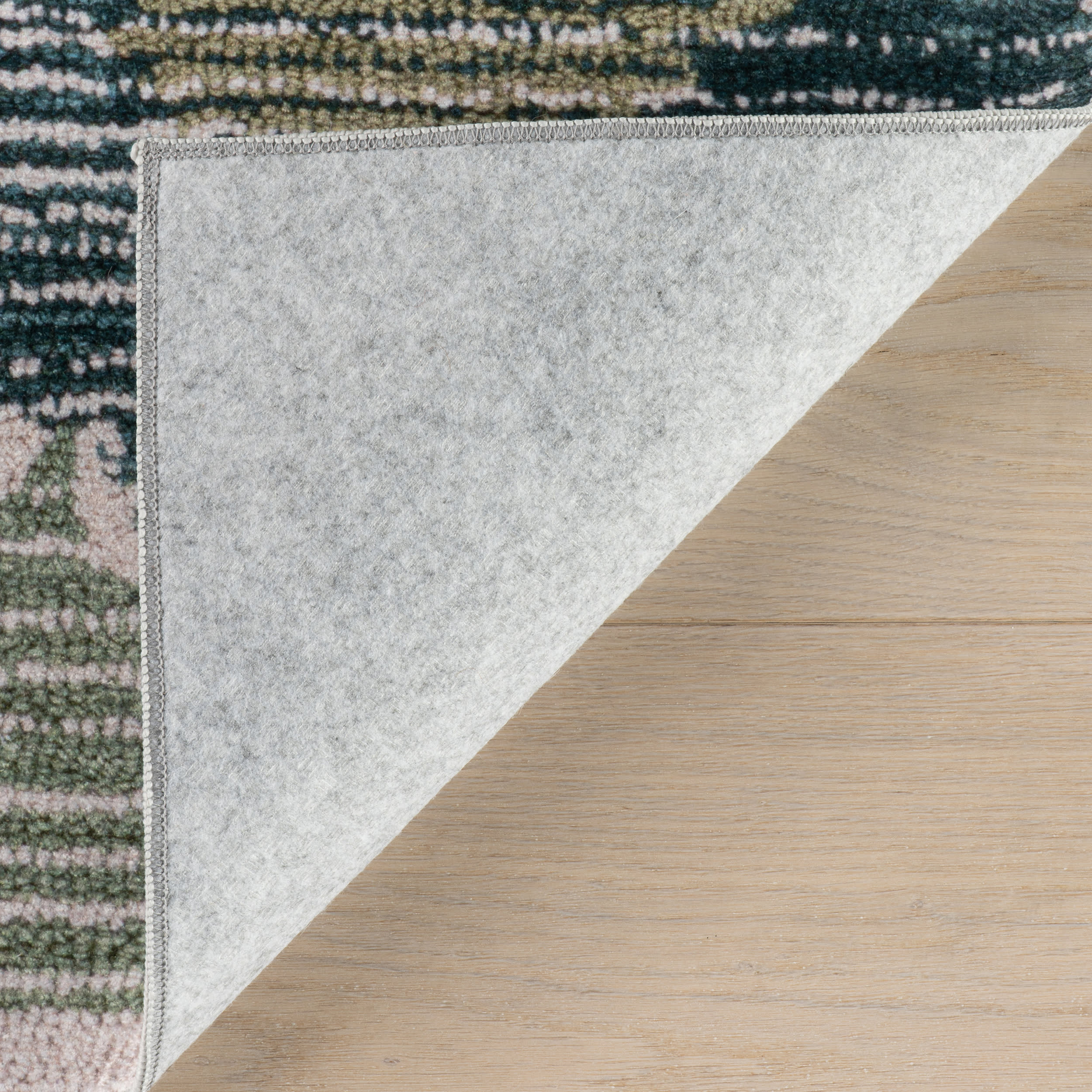 Ladycross Machine Washable Rug | Green