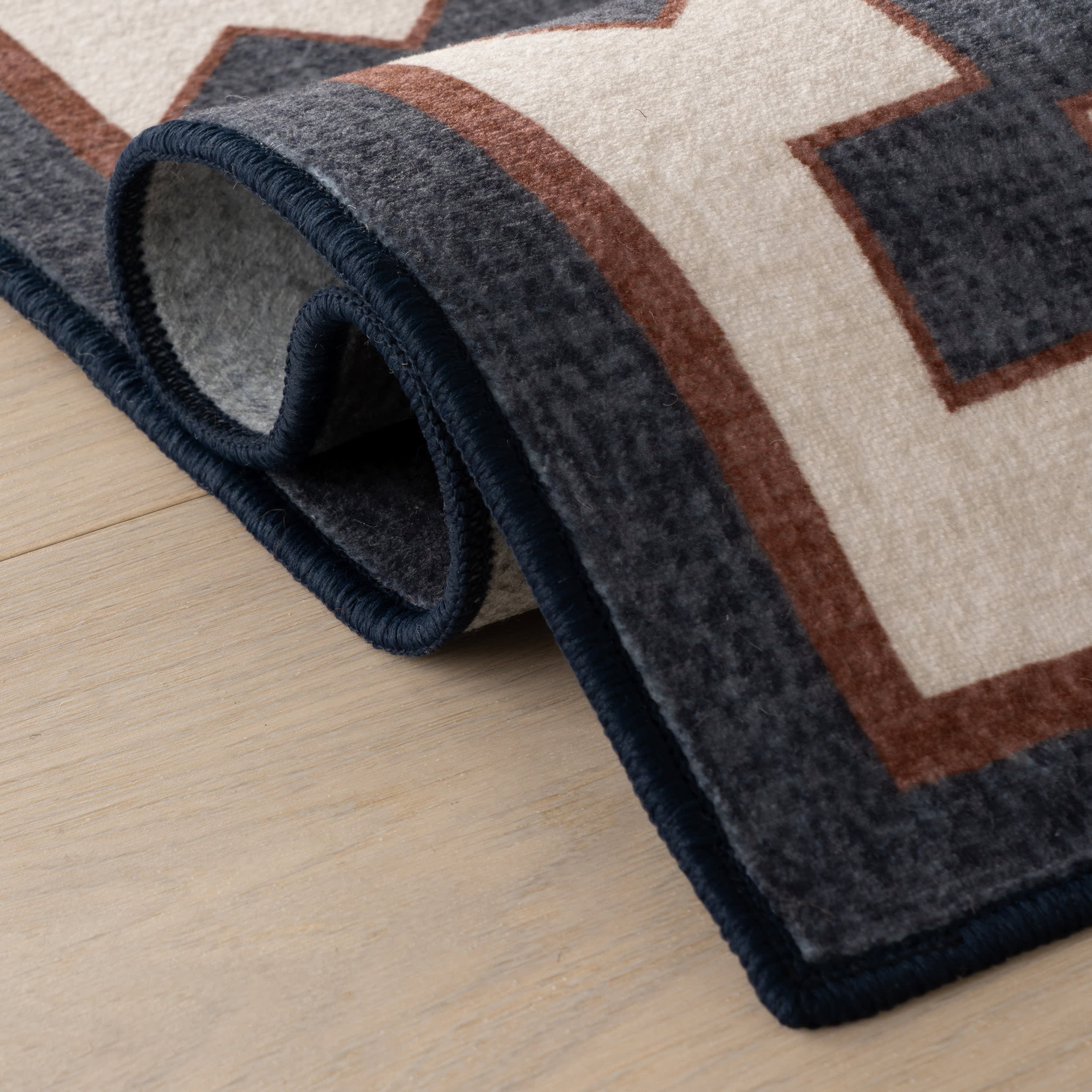 Jasdin Southwestern Washable Rug | Blue