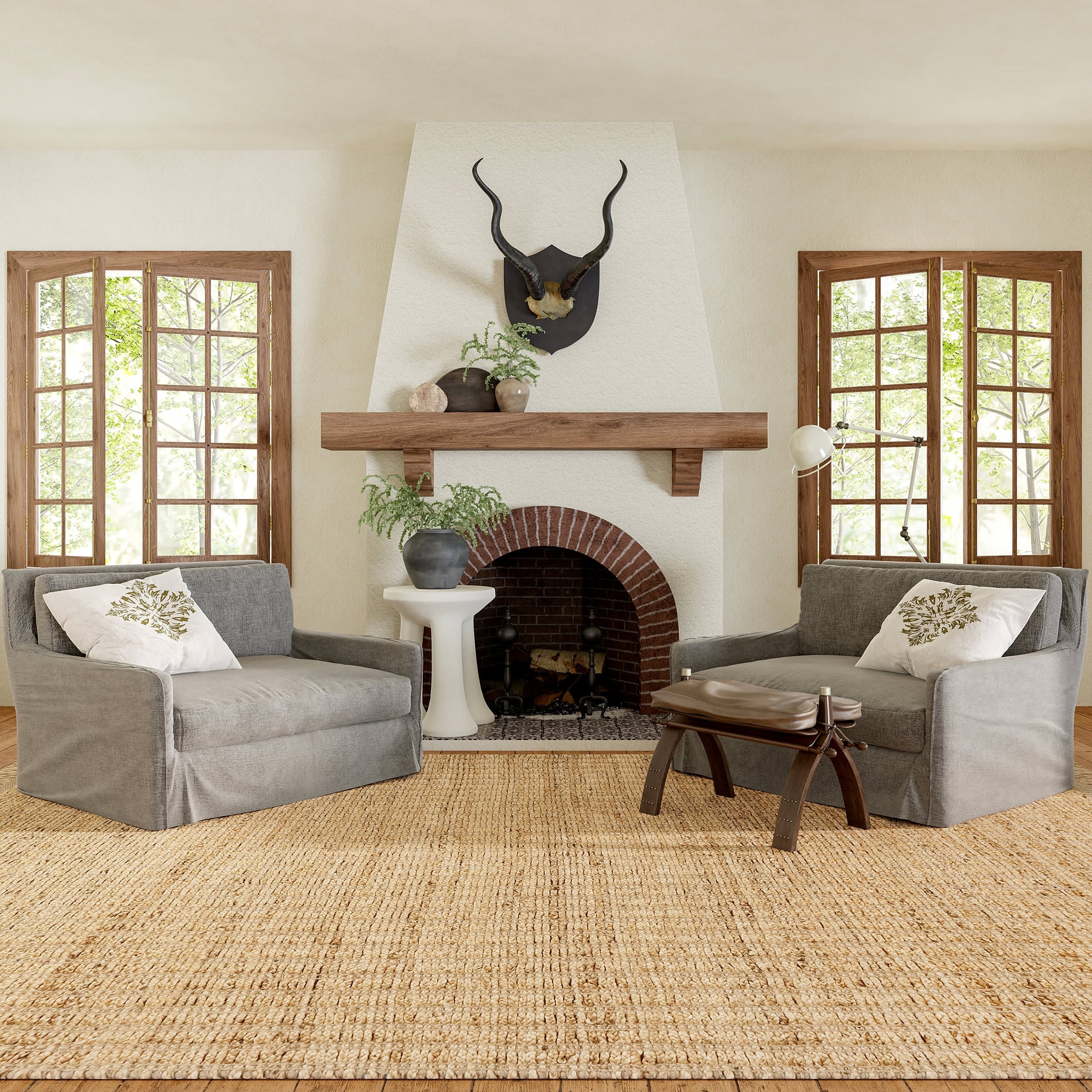 Pampas Jute Tasseled Rug | Natural Secondary image