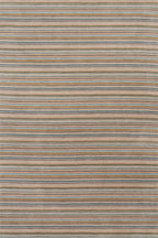 Brindle Stripe Hand Loom Knotted Wool Rug | Clay