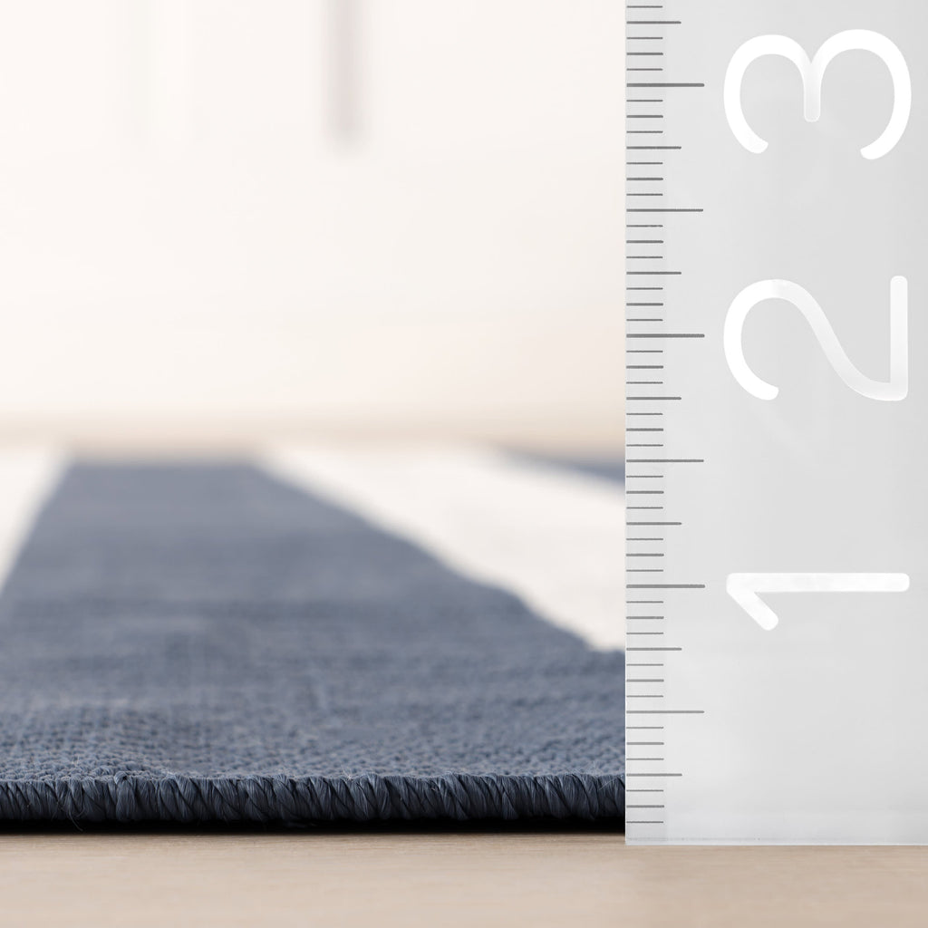 Banks Stripe Handwoven Indoor/Outdoor Rug | Navy