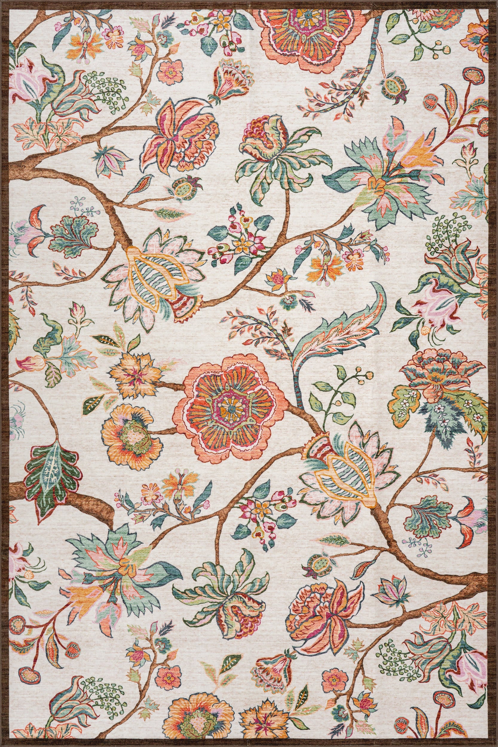 Amaia Floral Washable Rug | Multicolor Image secondaire du produit