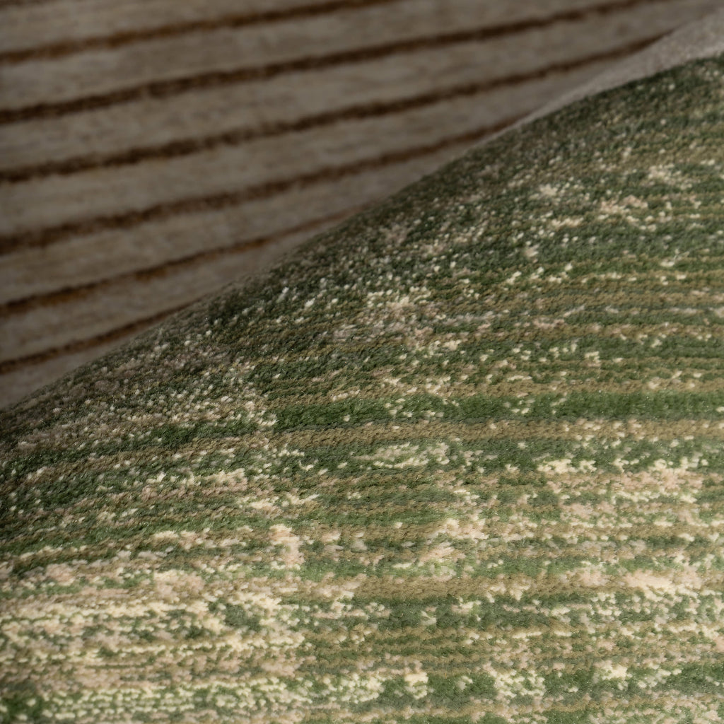 Anette Block Striped Rug | Green