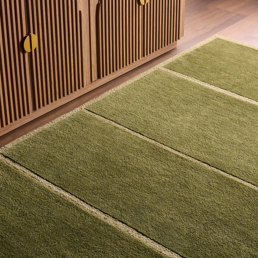 Mira Mid-Century Geometric Rug | Green