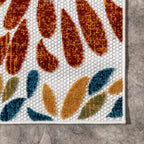 Floral Fireworks Indoor/Outdoor Rug | Blue