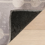 Valti Bohemian Polka Dot Washable Rug | Grey