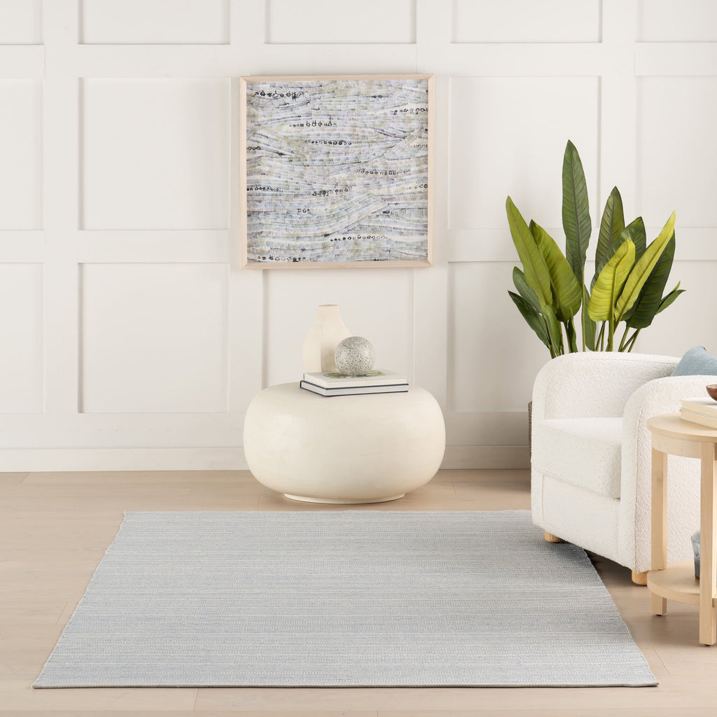 Skipper Stripe Handwoven Indoor/Outdoor Rug | Swedish Blue
