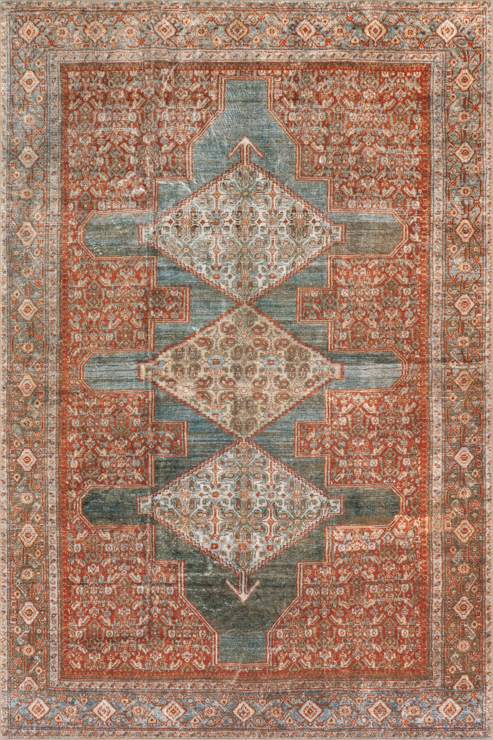 Muril Medallion Washable Rug | Multicolor Image principale du produit