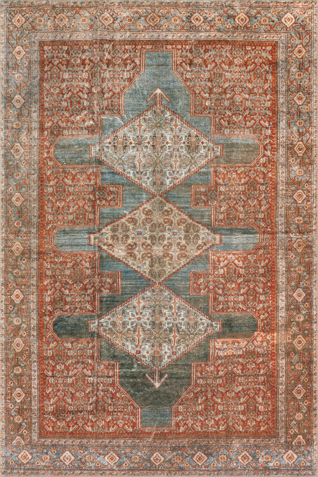 Muril Medallion Washable Rug | Multicolor