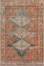 Muril Medallion Washable Rug | Multicolor