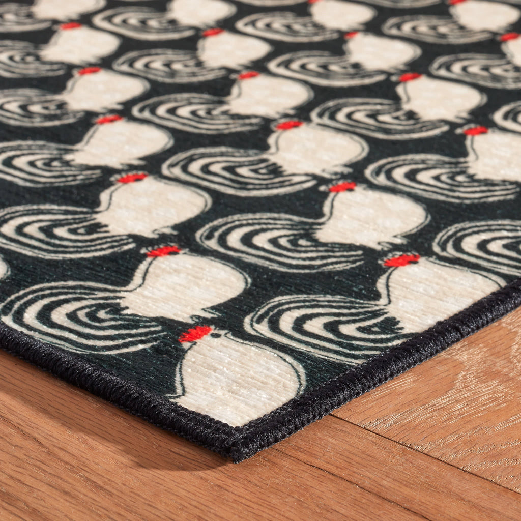 Cockadoodledoo Machine Washable Rug | Multi