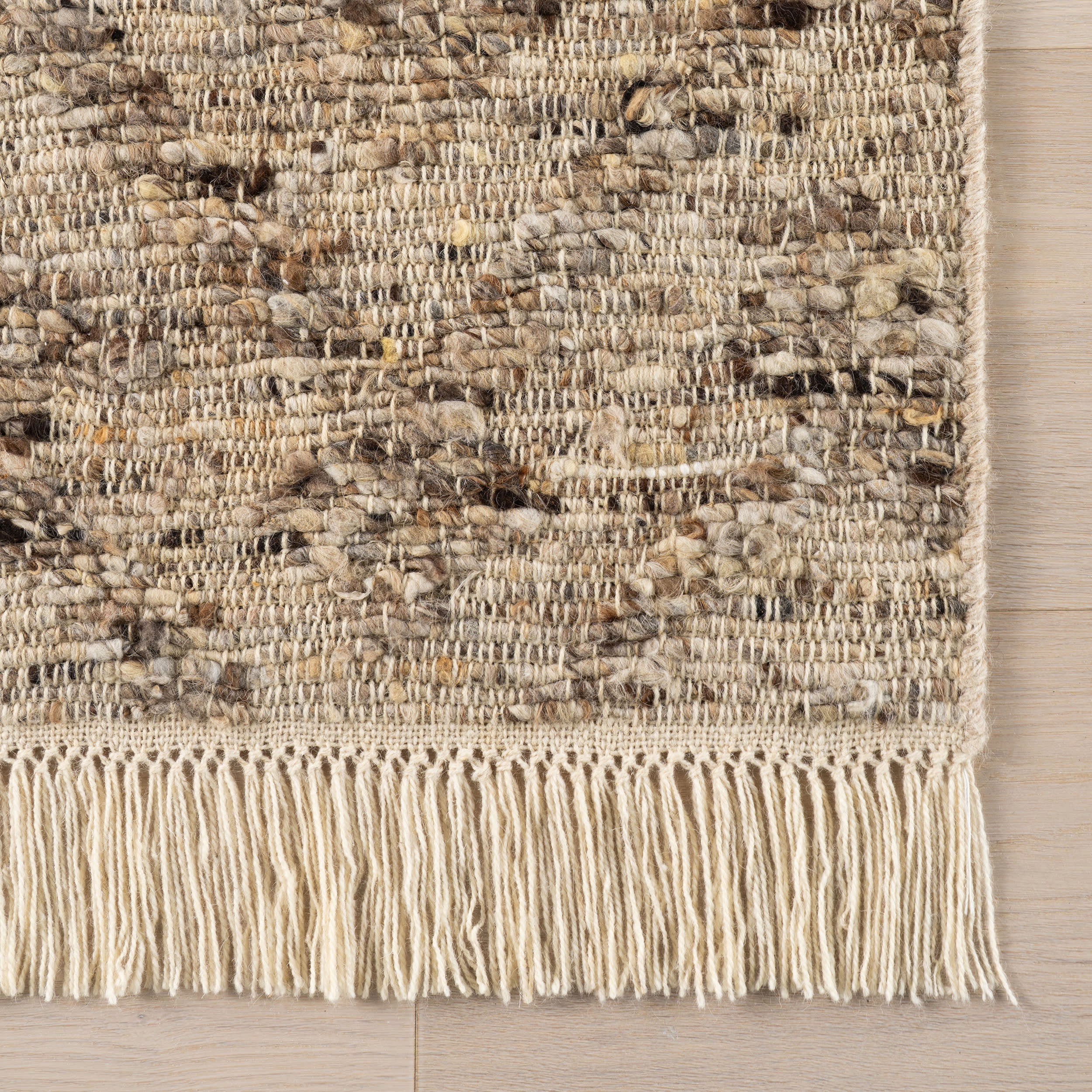 JuJu Tasseled Wool Rug | Brown