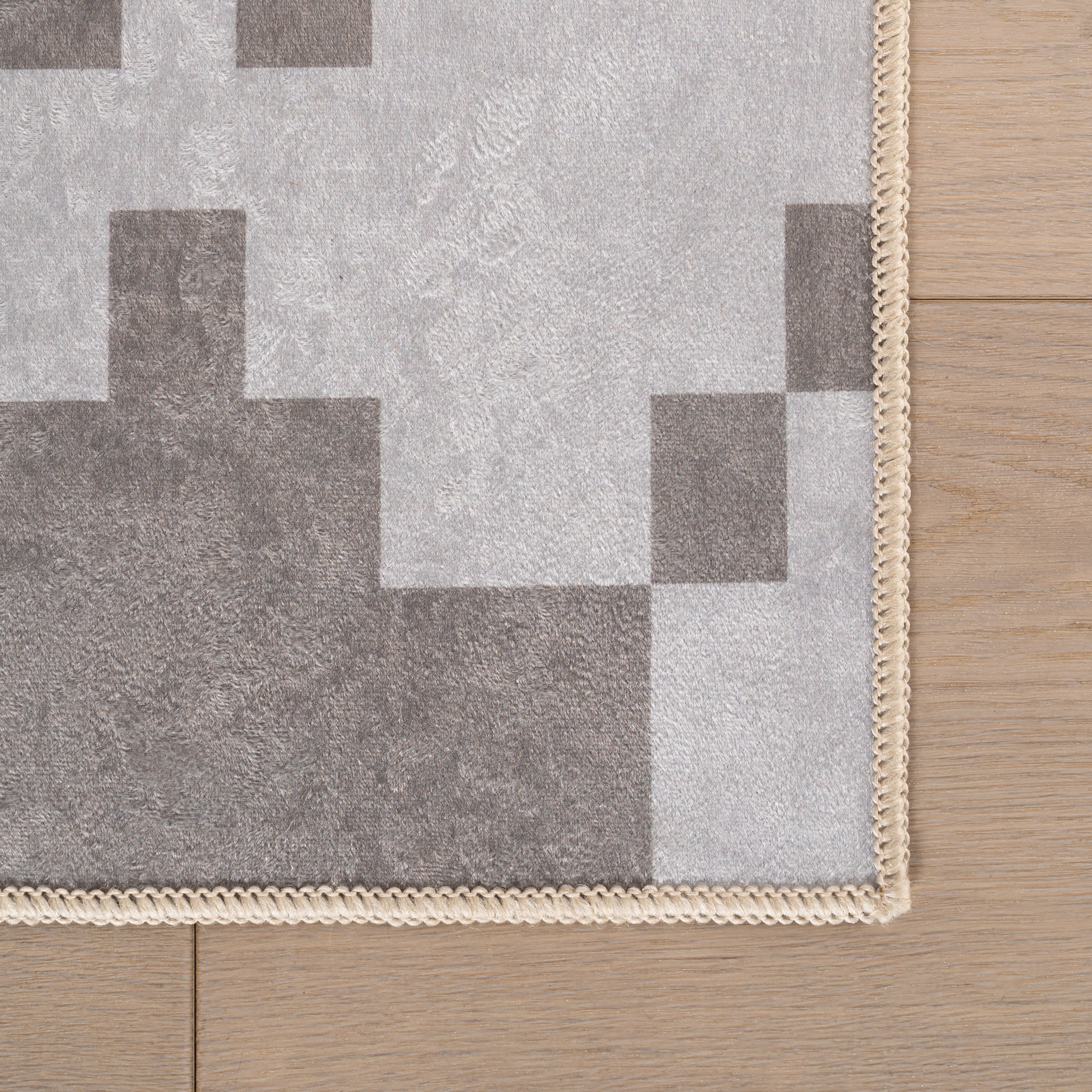 Ziana Southwestern Geometric Washable Rug | Taupe